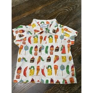 Eric Carle Little Goodall The Very Hungry Caterpillar Button Up Shirt 18 Month